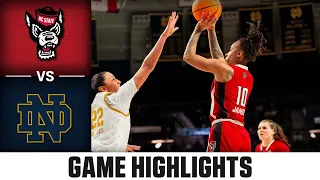 NC State vs. Notre Dame Game Highlights | 2023-24 ACC Women's Basketball