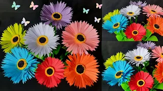 Easy and Beautiful Gerbera/ Daisy Flowers by Paper #gerberaflower  #daisy