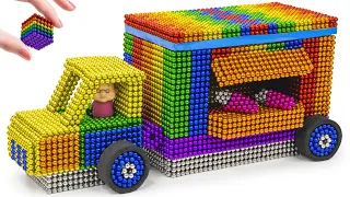 Challenge To Build Ice Cream Truck From Magnetic Balls| ASMR Videos| DIY Magnet Challenge