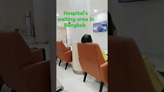 Very clean and quiet waiting area at the hospital.