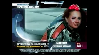 Премия МУЗ-ТВ 2007 Номинация "Лучший альбом" и заставки (Муз ТВ, весна 2007)