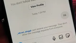 Instagram can't receive your message. They don't allow message requests from everyone