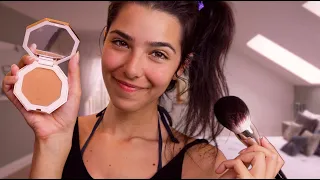 ASMR Doing Your Makeup (Personal Attention, Face brushing, Face touching, Tapping...)