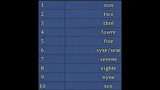 Learn Middle English | Numbers from 1 to 10