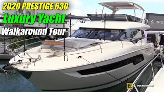 2020 Prestige 630 Luxury Yacht - Walkaround Tour - 2020 Miami Yacht Show