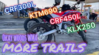 CRF300L Oaky Woods WMA More Trails! #CRF300L #Dualsport