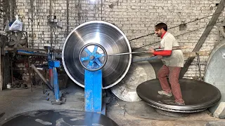 amazing process of Powerful dish antenna Local factory Manufacturing iron sheet into a Dish tv