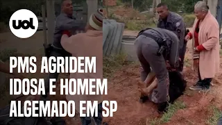 PMs agridem idosa e homem algemado em Igaratá (SP); vídeo mostra ação