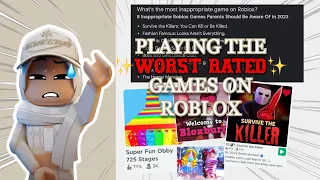 PLAYING THE WORST GAMES ON ROBLOX (according to google!)