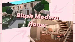 blush modern home || bloxburg