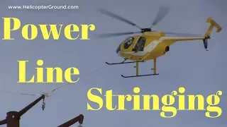 Helicopter Pilot MD 500 Stringing Power Lines