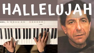 HOW TO PLAY HALLELUJAH - LEONARD COHEN / JEFF BUCKLEY // Piano tutorial