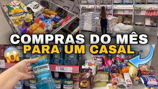 COMPRAS DO MÊS PARA UM CASAL | COMPRAS NO ASSÁI ATACADISTA | VALORES E TUDO QUE COMPRAMOS