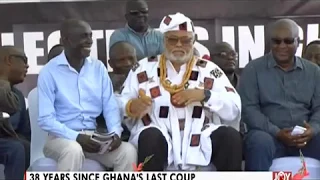 Revolution Leader Jerry Rawlings doing the warrior dance (31-12-19)