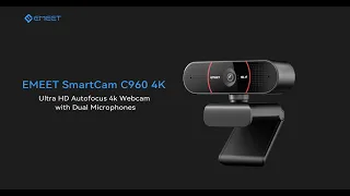 EMEET SmartCam C960 4K | Ultra HD Autofocus 4K Webcam with Dual Microphones