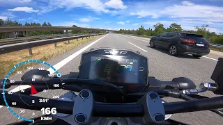 Suzuki GSX-S950 A2 48HP - TOPSPEED on Autobahn - GPS data