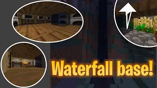 Hidden Compact 1x1 Water Fall Base! | Minecraft Redstone Tutorials