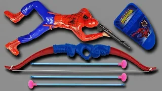 Spider Man Bow And Arrow Toys with Spider Man Guns Toys - Box of Toys with Colored Toys for Kids