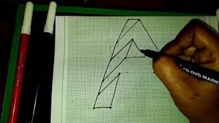 How To Draw  3D A Hole On   Graph Paper/Easy Trick Art Vedio