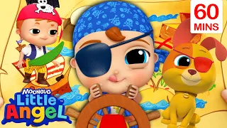 Aye Aye Captain Baby John 🏴‍☠ Bingo and Baby John | Little Angel Nursery Rhymes and Kids Songs