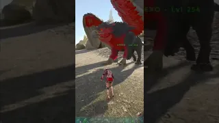 Close call with the Indominus Rex in ARK