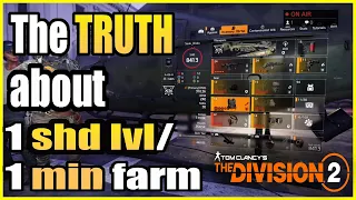 The Truth about the 1 SHD/1 Min "XP farm" exposed in the division 2