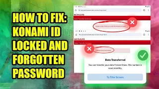 How to Fix Konami ID Has Been Locked and Forgotten Password | eFootball 2024 Mobile