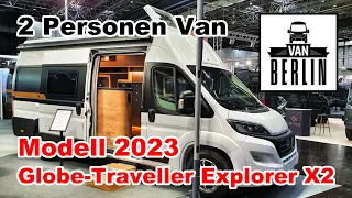 Messeneuheit: Globe-Traveller Explorer X2 | 2 Personen Kastenwagen mit viel Platz und Trenntoilette