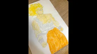 Fast Son Gohan Drawing with Colored Pencils