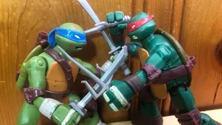 Raphael vs Leonardo scene recreation Tmnt 2007 stop motion