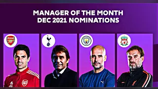 PL Manager of the Month December 2021 contenders, who wins? #epl #premierleague #KIEA VOTE NOW!!!