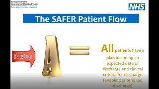 ECIST SAFER Patient Flow Bundle. A - All patients have a plan