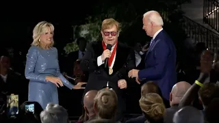 Elton John stunned as Biden awards him special medal for his work on AIDS (USA)