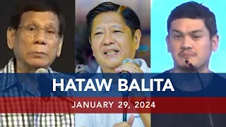 UNTV: HATAW BALITA |  January 29, 2024