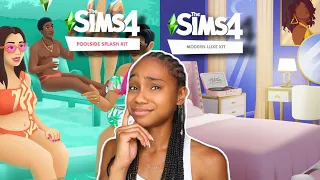 An Unpopular Review of the Sims 4 Poolside Splash 👙 & Modern Luxe 🛋️ Kit !