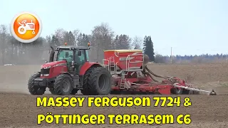 Seeding 2021 | Massey Ferguson 7724 & Pöttinger Terrasem C6 seed drill