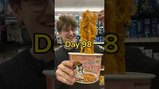 Day 98 of only eating food from a Korean convenience store! #korea #koreanconveniencestore #ramen