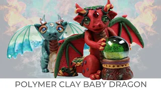 ❄️ Cute Polymer Clay Baby Dragon Tutorial: All I Want For Christmas! 🎄BEGINNER FRIENDLY!