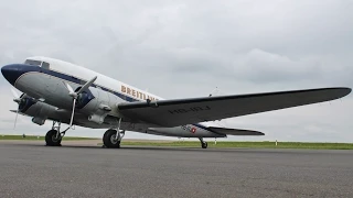 DC-3 LOW PASS and LANDING at Luxembourg