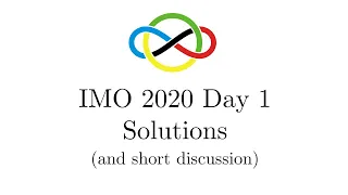 IMO 2020 Day 1 solutions and discussion of statistics
