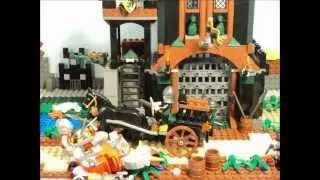 LEGO Prison tower rescue 7947 stop motion building+battle