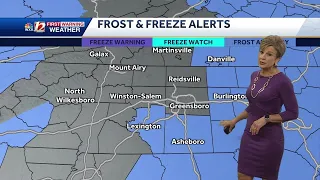 WATCH: Frost around early Tuesday, 70s by afternoon