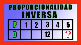 ✅👉 TABLAS DE PROPORCIONALIDAD INVERSA  ✅ PROPORCIONALIDAD INVERSA