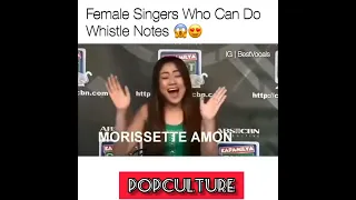 Female Singers Who can Do Whistle Notes 😲#shorts