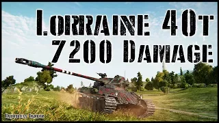World of Tanks // Lorraine 40t // Swamp // 7200 Damage
