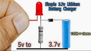 3.7v Lithium Battery charger very simple and Easy 🔥🔥|| Diy 3.7v Battery Charger circuit | H-T DIY