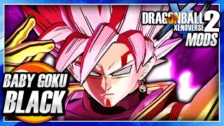 Dragon Ball Xenoverse 2 PC: Super Saiyan Rose Baby Goku Black DLC (Fusion) Mod Gameplay