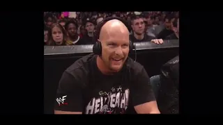 Stone Cold Steve Austin On Commentary For The Rock V HHH Match Entrance Pop WWE Smackdown 2-15-2001