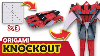 How to make a Transforming DECEPTICON Knockout Origami Transformer