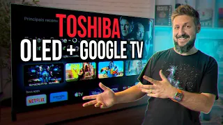 OLED com GOOGLE TV! Unboxing da TOSHIBA X9900 de 65"
